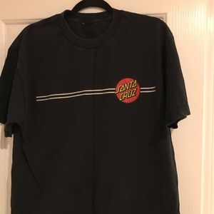 Classic Santa Cruz dot T-shirt. Black with red dot